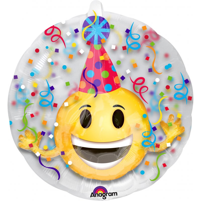 Insider Emoticon Party Hat Foil Balloon