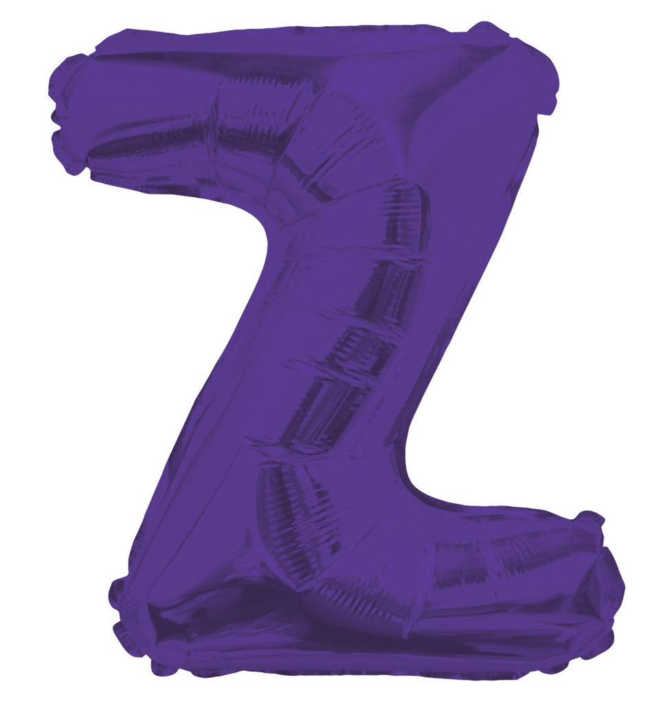 14" Airfill with Valve Only Letter Z Purple Balloon