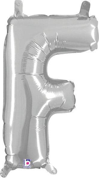 7" Airfill Only (requires heat sealing) Megaloon Jr. Letter Balloons F Silver