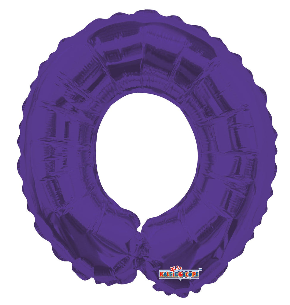 14" Airfill with Valve Only Number 0 Purple Balloon