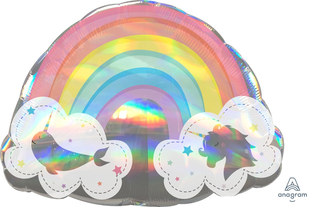 28" Magical Rainbow Unicorn/Narwhal Foil Balloons