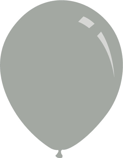 5" Metallic Silver Decomex Latex Balloons (100 Per Bag)
