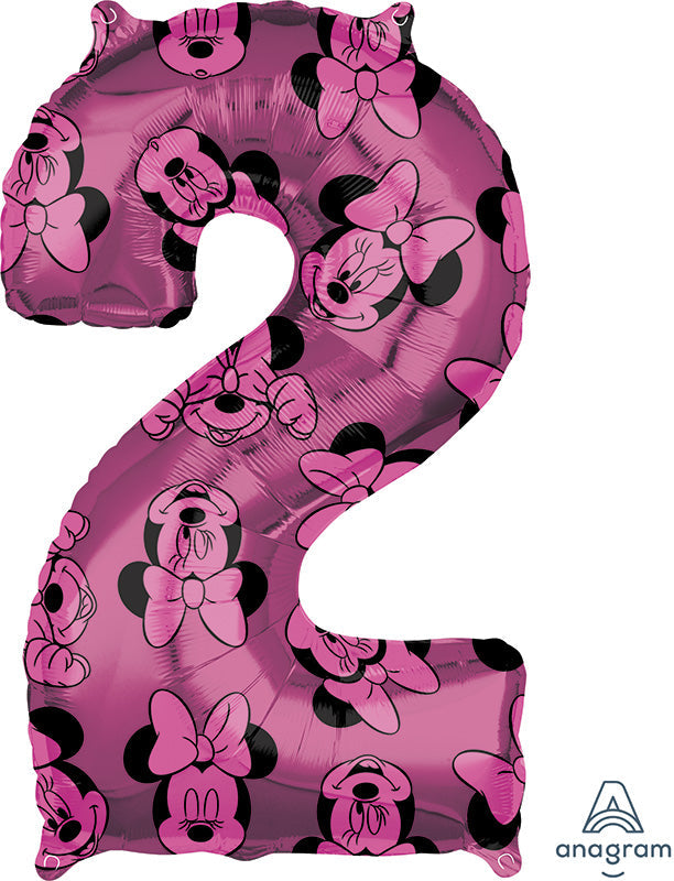 26" Minnie Mouse Forever Number 2 Mid-Size Foil Balloon