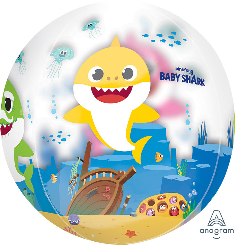 16" Orbz Baby Shark Foil Balloon