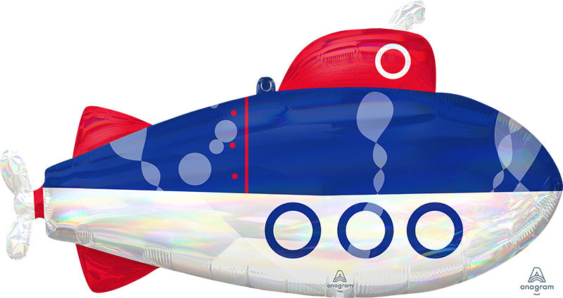 34" Holographic Iridescent Submarine Foil Balloon