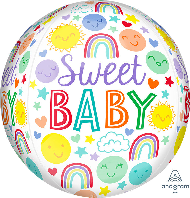 16" Orbz Sweet Baby Icons Foil Balloon