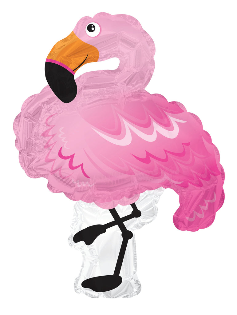 12" Airfill Only Flamingo With Legs Foil Balloon