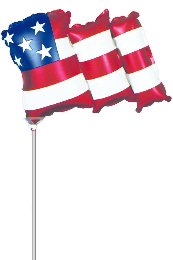 12" Airfill Only Waving Flag Foil Balloon