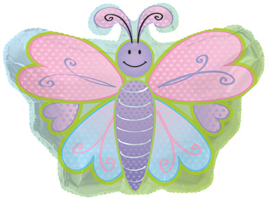 20" Butterfly With Polka Dot Balloon