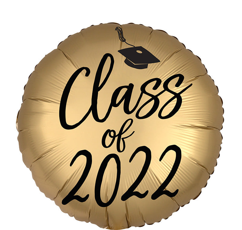 18" Satin Infused Graduation Class of 2022 Foil Balloon