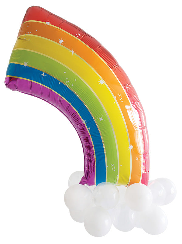 45" Latex Accented Rainbow Foil Balloon