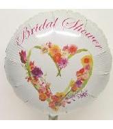 18" Floral Romance Bridal Shower Balloon