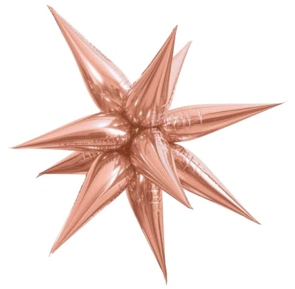 27.5" Star-Burst Balloon Rose Gold Airfill Only