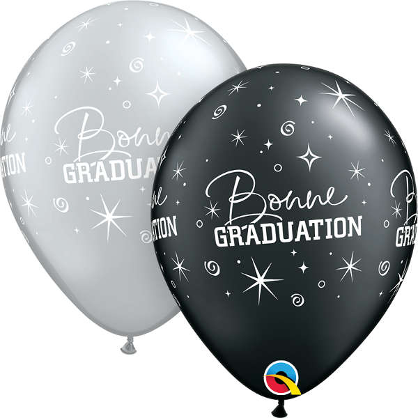 11" Bonne Graduation Éclats Latex Balloons (50 Count)