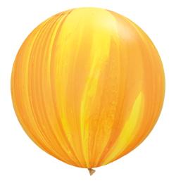 30" Yellow Orange Rainbow SuperAgate Balloons (2 Count)