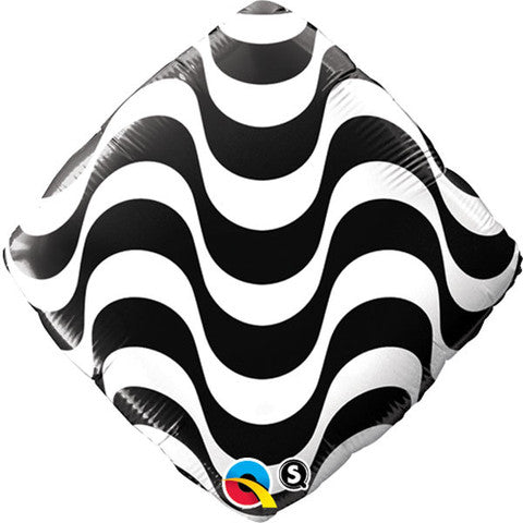 18" Copacabana Patterns Packaged Zebra Foil Balloon