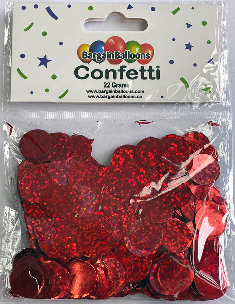 Balloon Confetti Dots 22 Grams Foil Holographic Red 1.5CM-Round