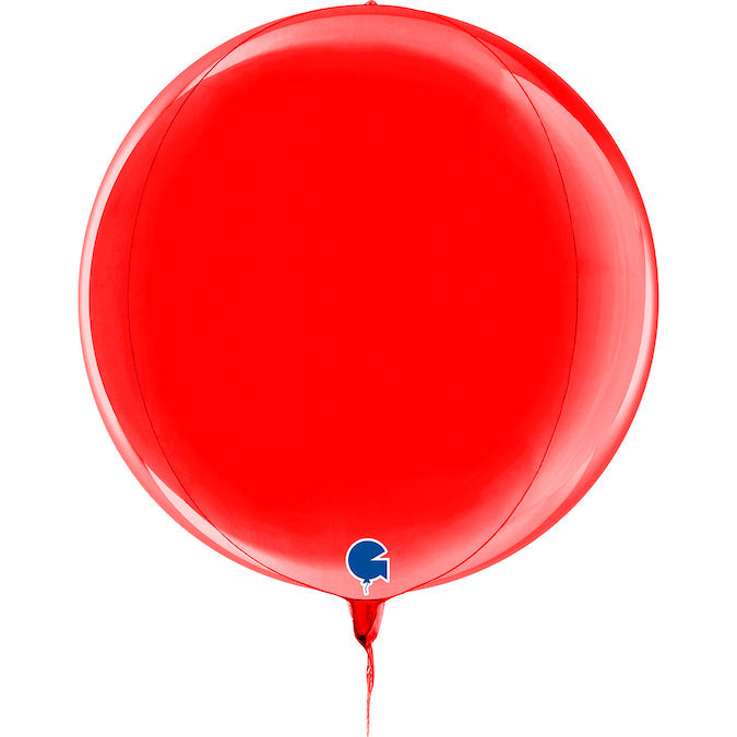 15" (22" Deflated) Globe Red 4D Foil Balloon