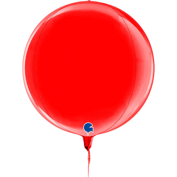 11" (15" Deflated) Globe Red 4D Foil Balloon