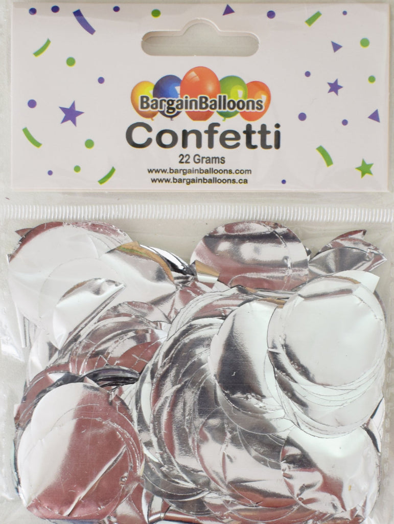 Balloon Confetti Dots 22 Grams Foil Silver 2.5CM-Round