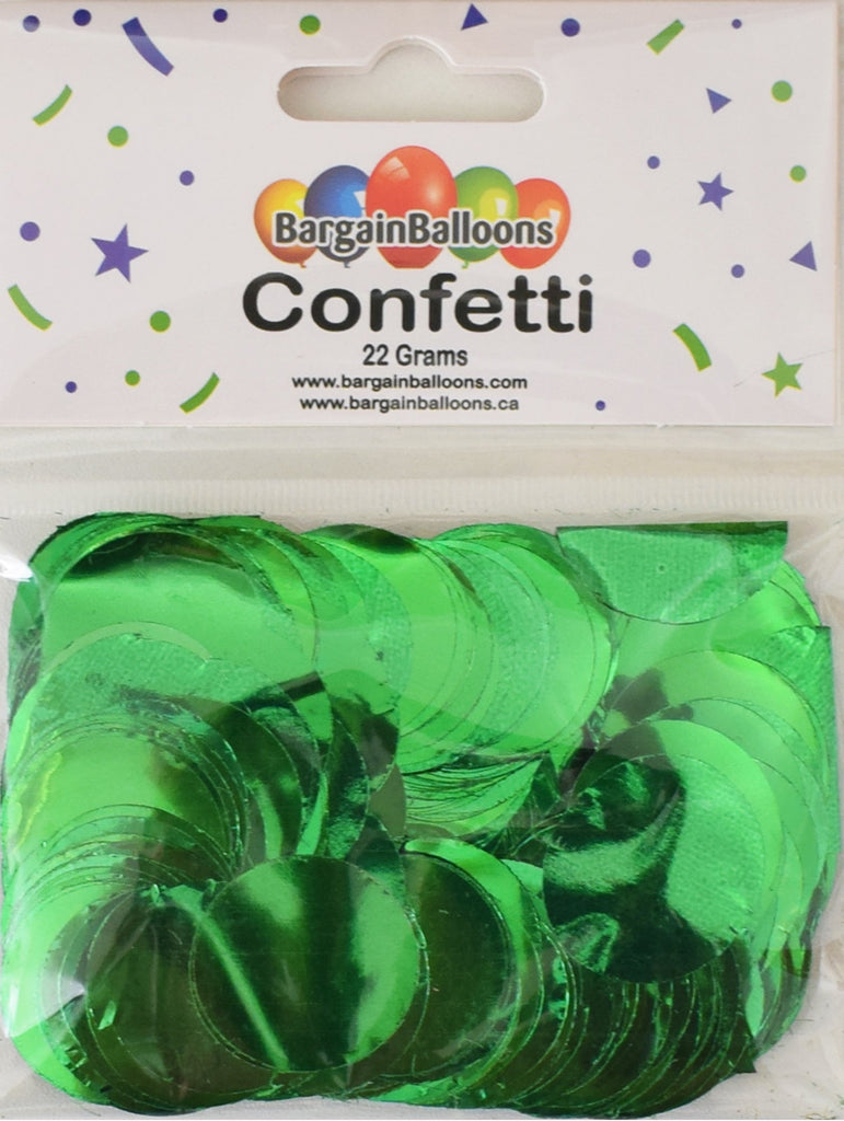 Balloon Confetti Dots 22 Grams Foil Green 2.5CM-Round