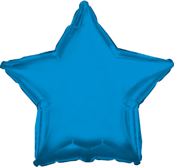 18" CTI Brand Blue Star Foil Balloon