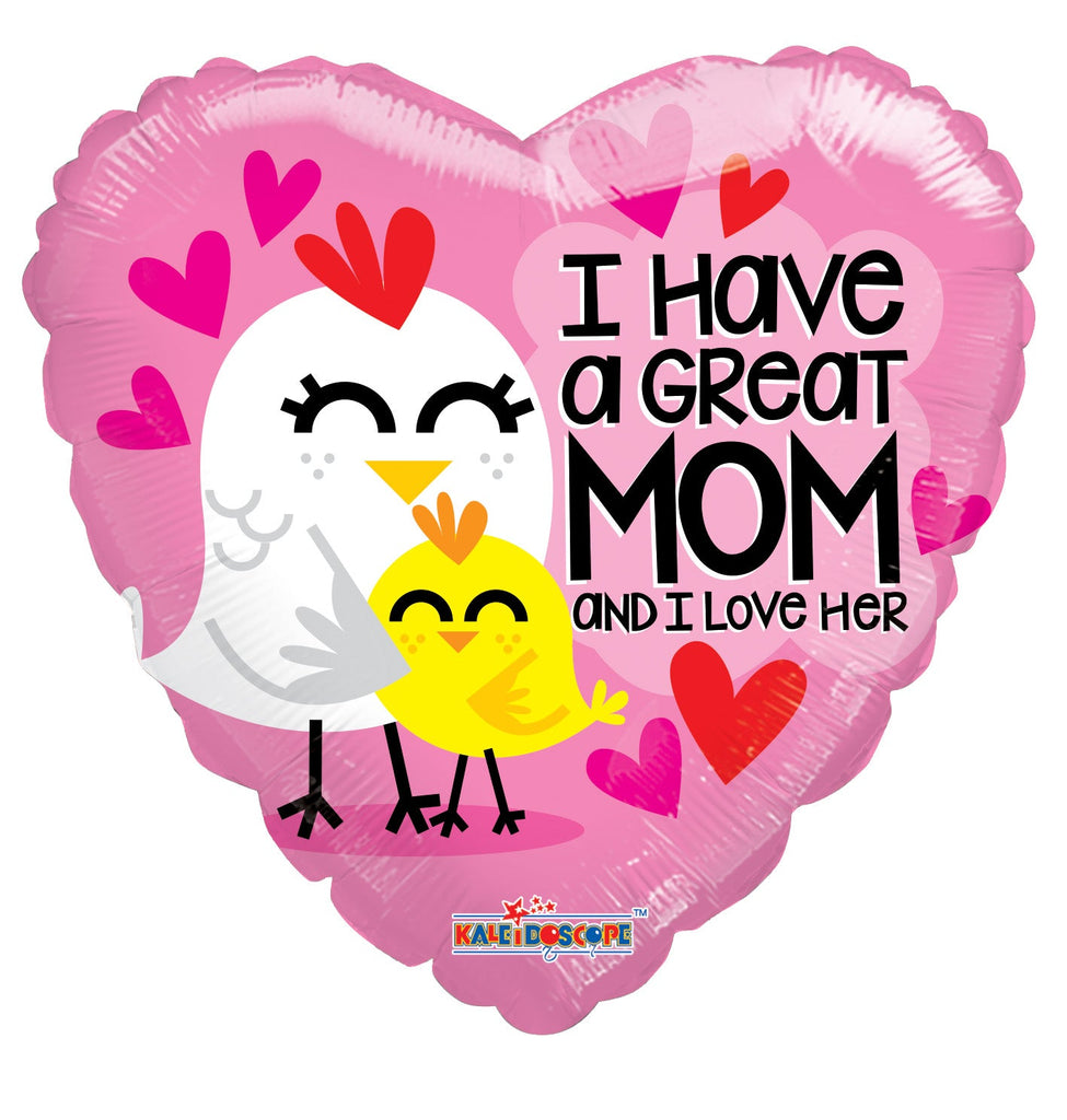 18" I Have A Great Mom GelliBean Foil Balloon
