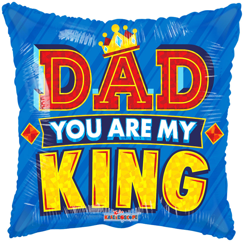 18" Dad King Gellibean Foil Balloon