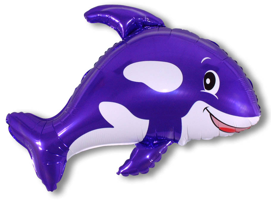 32" Whale Purple Balloon