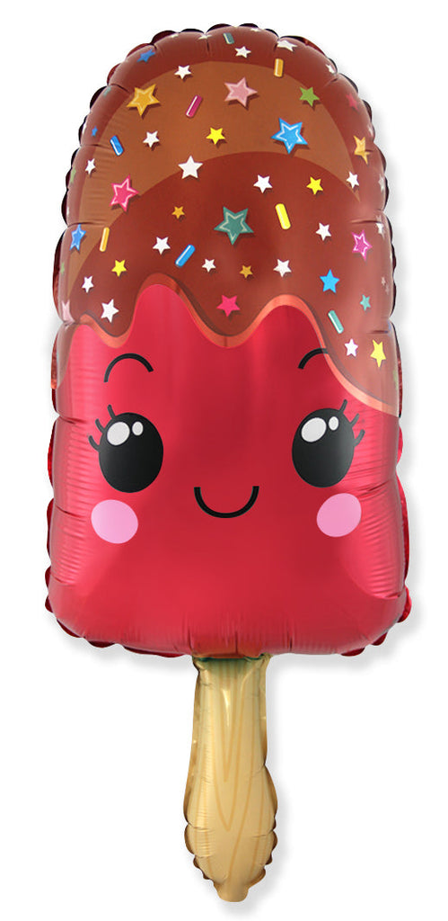 33" Red Iced Lolly Popsicle Foil Balloon