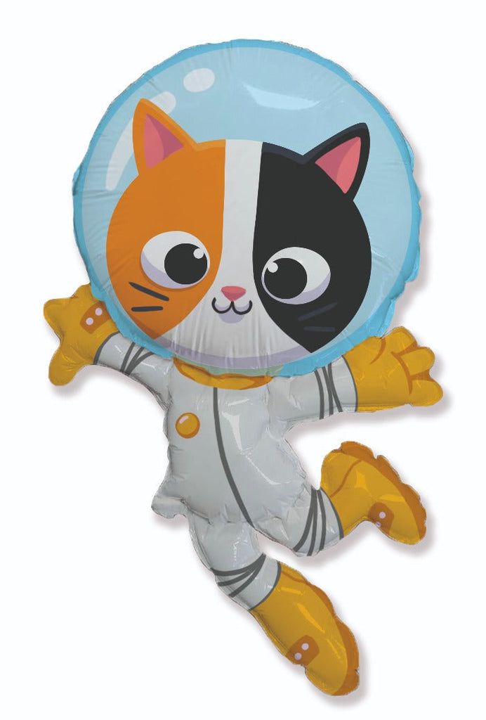 38" Halloween Cat Astronaut Foil Balloon
