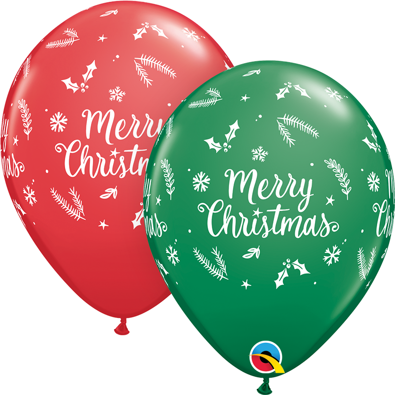 11" Christmas Evergreen Latex Balloons (50 Per Bag)