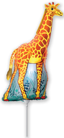 Airfill Only Orange Giraffe Balloon