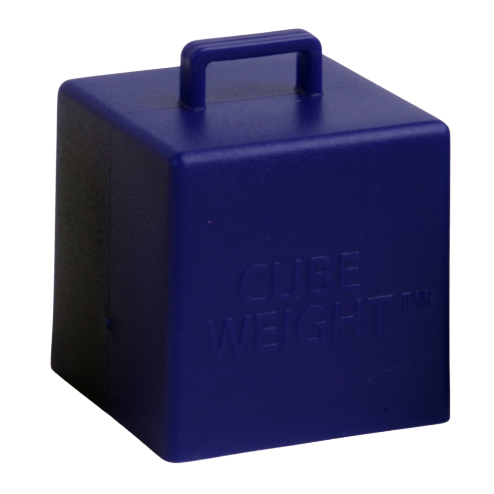 65 Gram Cube Balloon Weight (10 Per Bag): Navy Blue