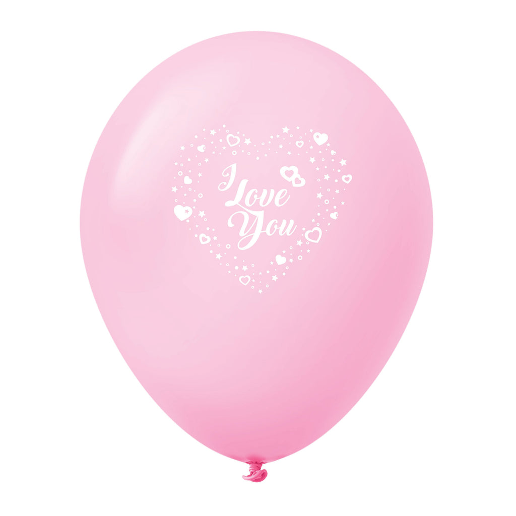 11" I Love You Many Hearts Latex Balloons (25 Count) Pink