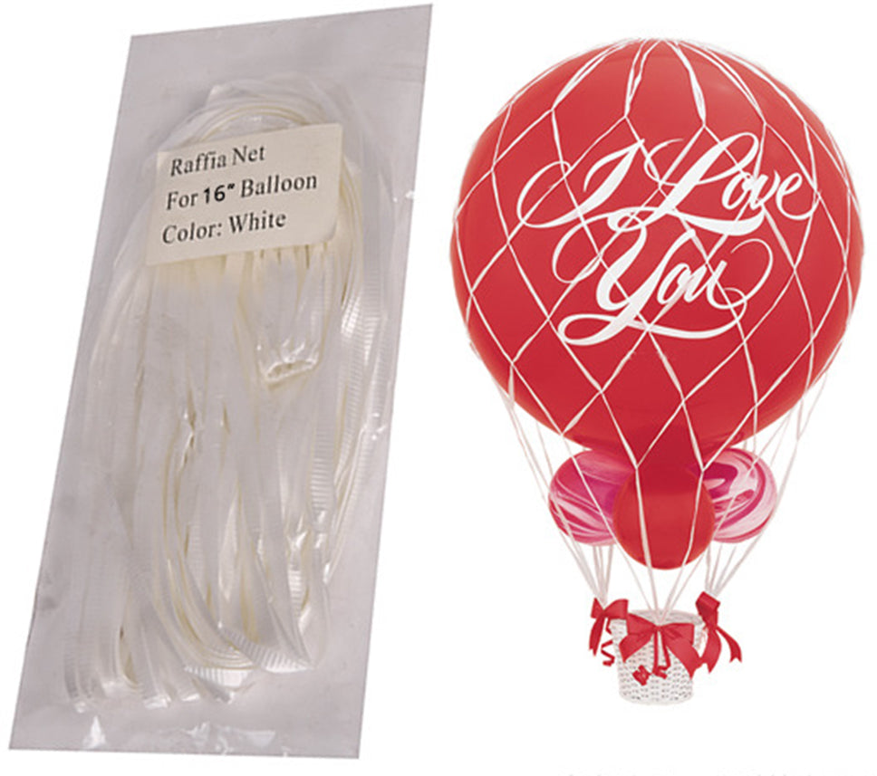 16 Raffia Balloon Net (1 Per Bag) – Bargain Balloons USA