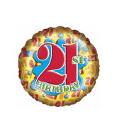 18" 21st Birthday Splash Balloon