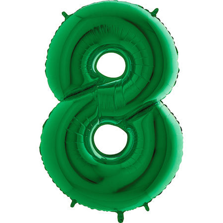 40" Megaloon Foil Shape 8 Green Number Balloon