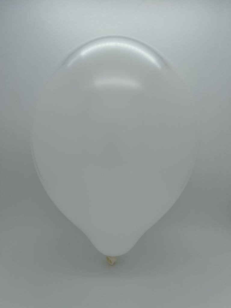 Inflated Balloon Image 12" Cattex Premium Snow White Latex Balloons (50 Per Bag)