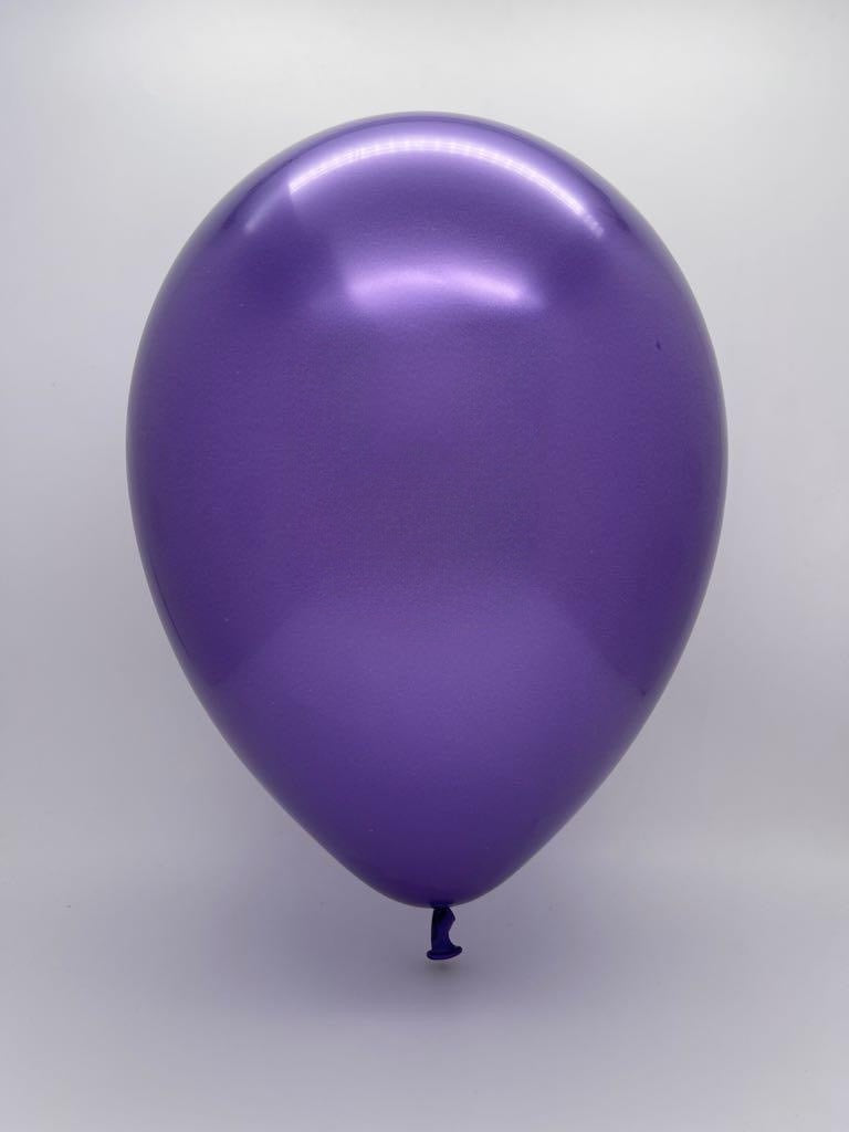 Inflated Balloon Image 7" Chrome Purple (100 Count) Qualatex Latex Balloons