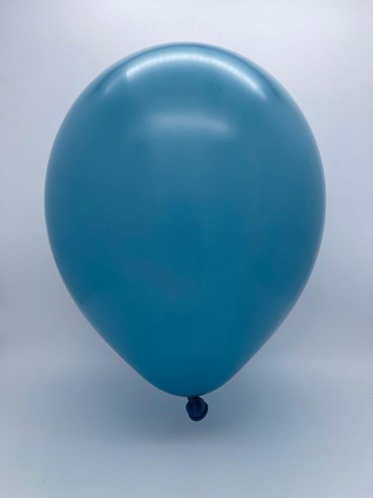 Inflated Balloon Image 12" Deco Dusty Blue Decomex Latex Balloons (100 Per Bag)