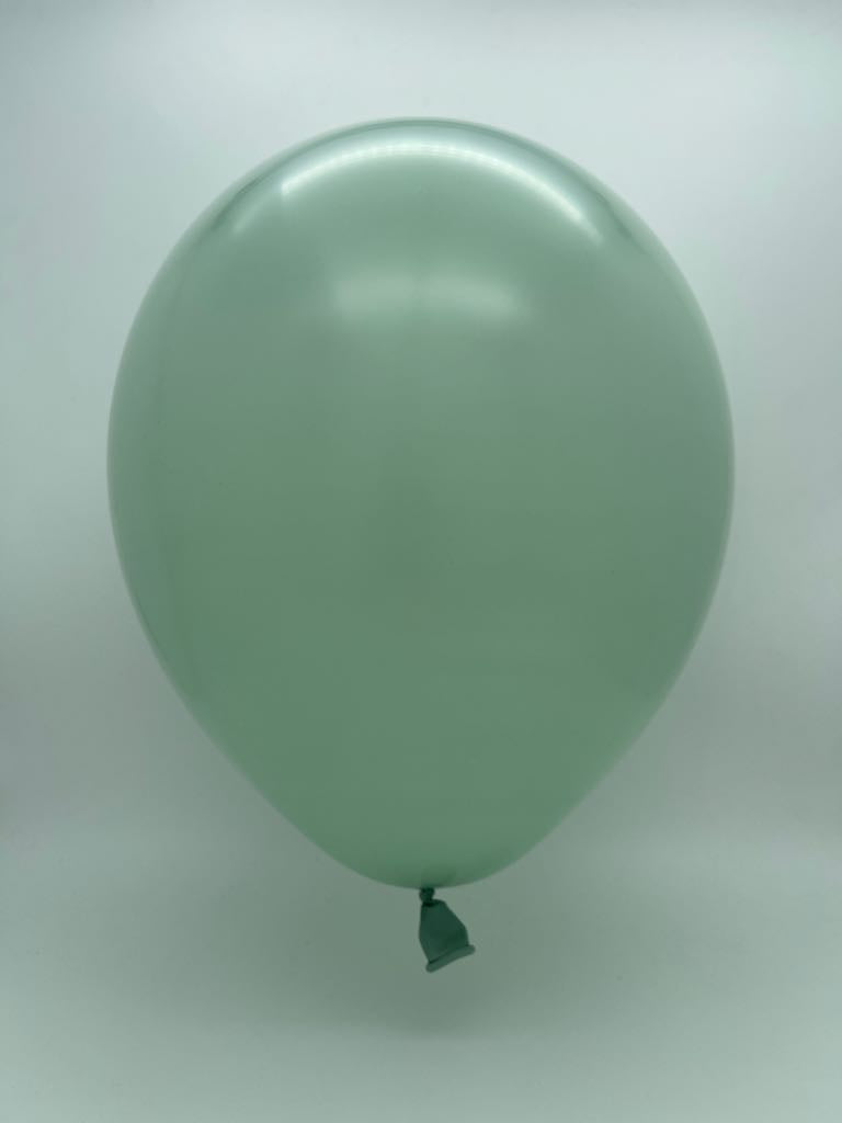 Inflated Balloon Image 9" Deco Winter Green Decomex Latex Balloons (100 Per Bag)