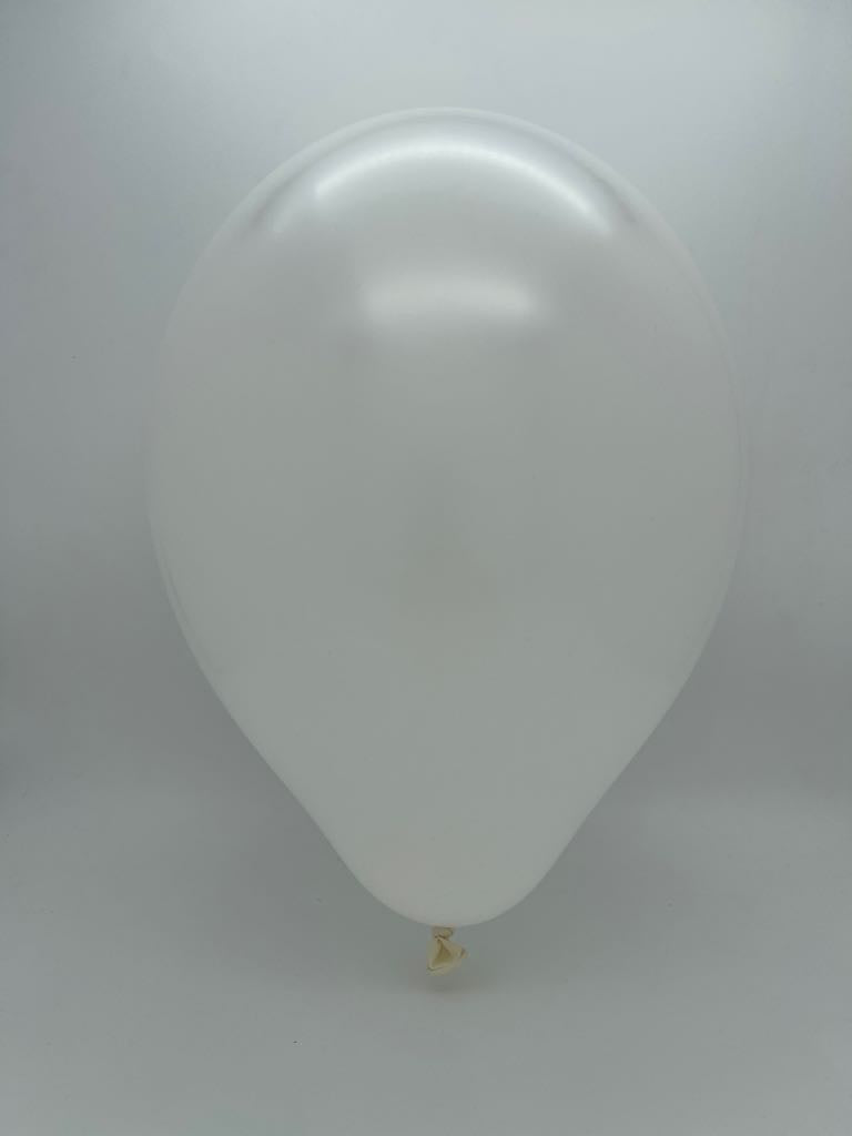 Inflated Balloon Image 5" Ellie's Brand Latex Balloons White (100 Per Bag)