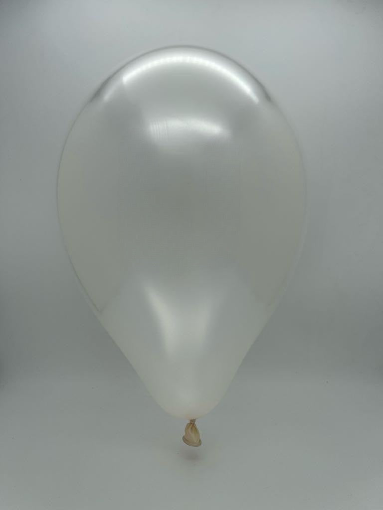 Inflated Balloon Image 12" Gemar Latex Balloons (Bag of 50) Metallic Pearl