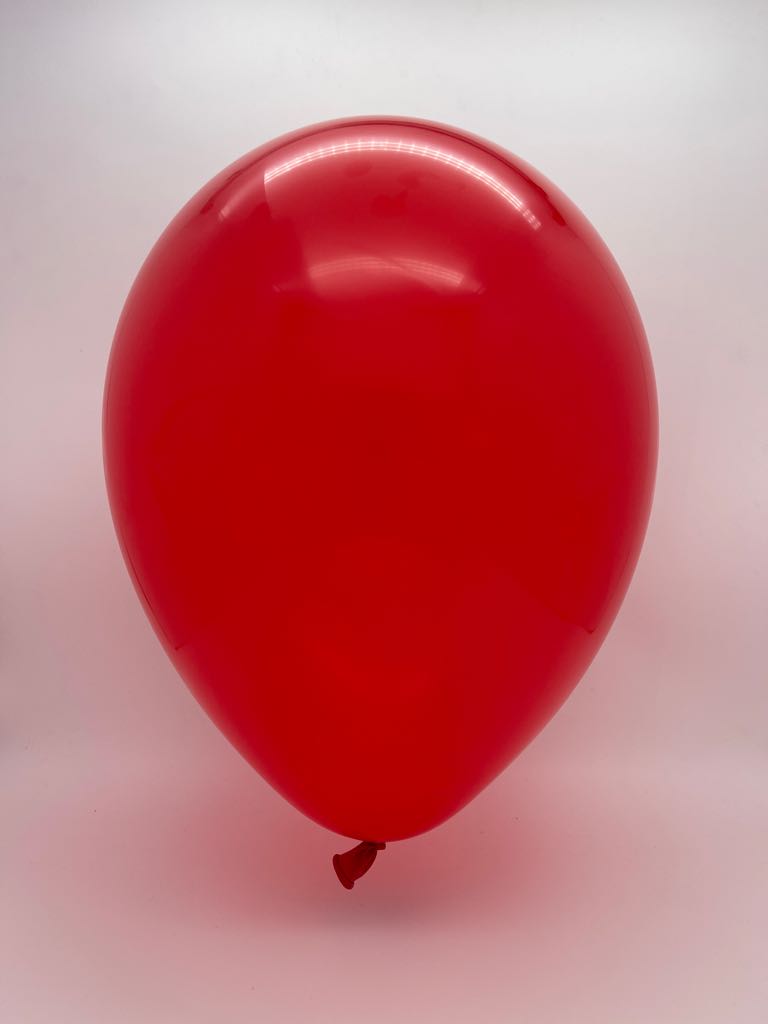 Inflated Balloon Image 16" Qualatex Latex Balloons Ruby Jewel RED (50 Per Bag)