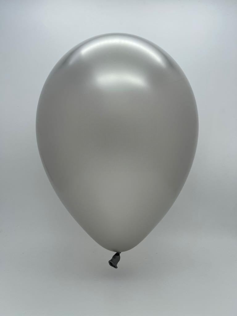 Inflated Balloon Image 11" Qualatex Latex Balloons (25 Per Bag) Silver