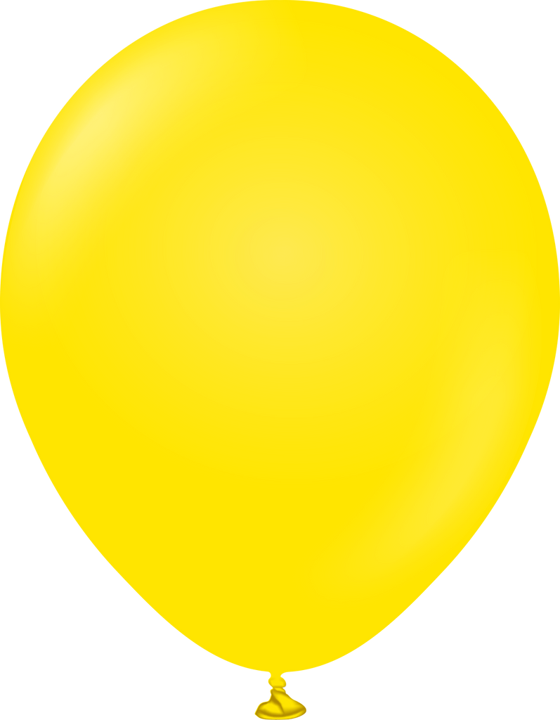 18" Kalisan Latex Balloons Standard Yellow (25 Per Bag)