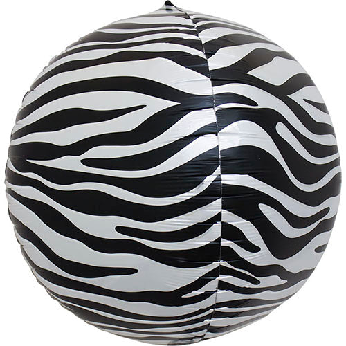 17" Zebra Sphere Foil Balloon