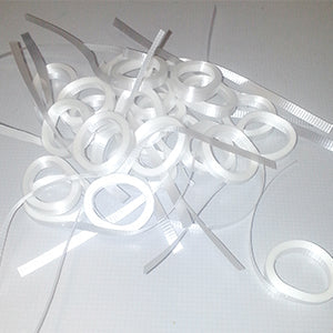 White Precut Ribbon Length 7.3 Feet (100 Per Bag)
