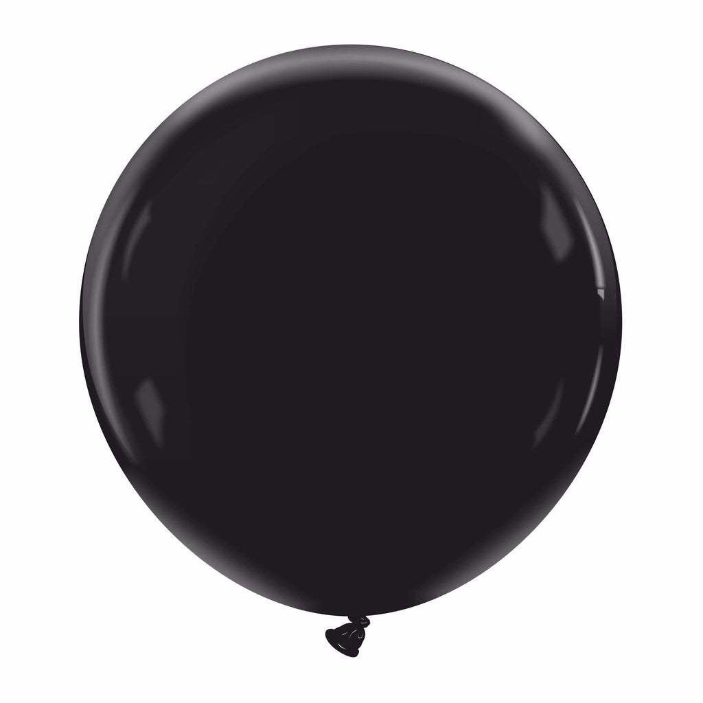 24" Cattex Premium Midnight Black Latex Balloons (1 Per Bag)